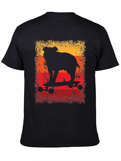 Bulldog Skateboard T-Shirt - Cool Graphic Tee