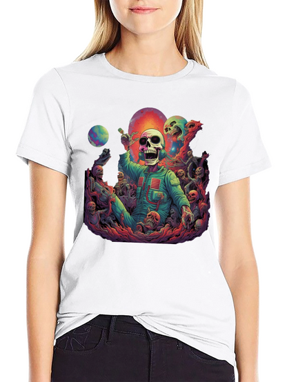 Cosmic Horror Skeleton Graphic Tee