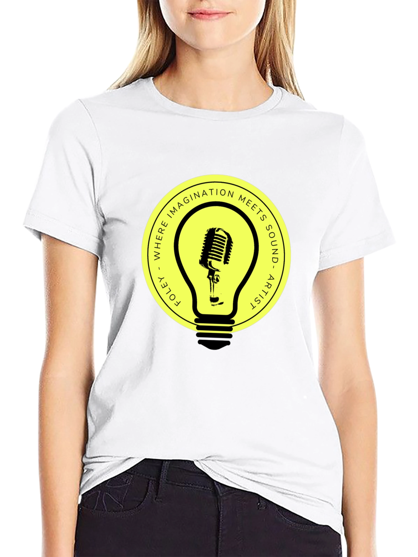Foley Artist Microphone Lightbulb Graphic Tee