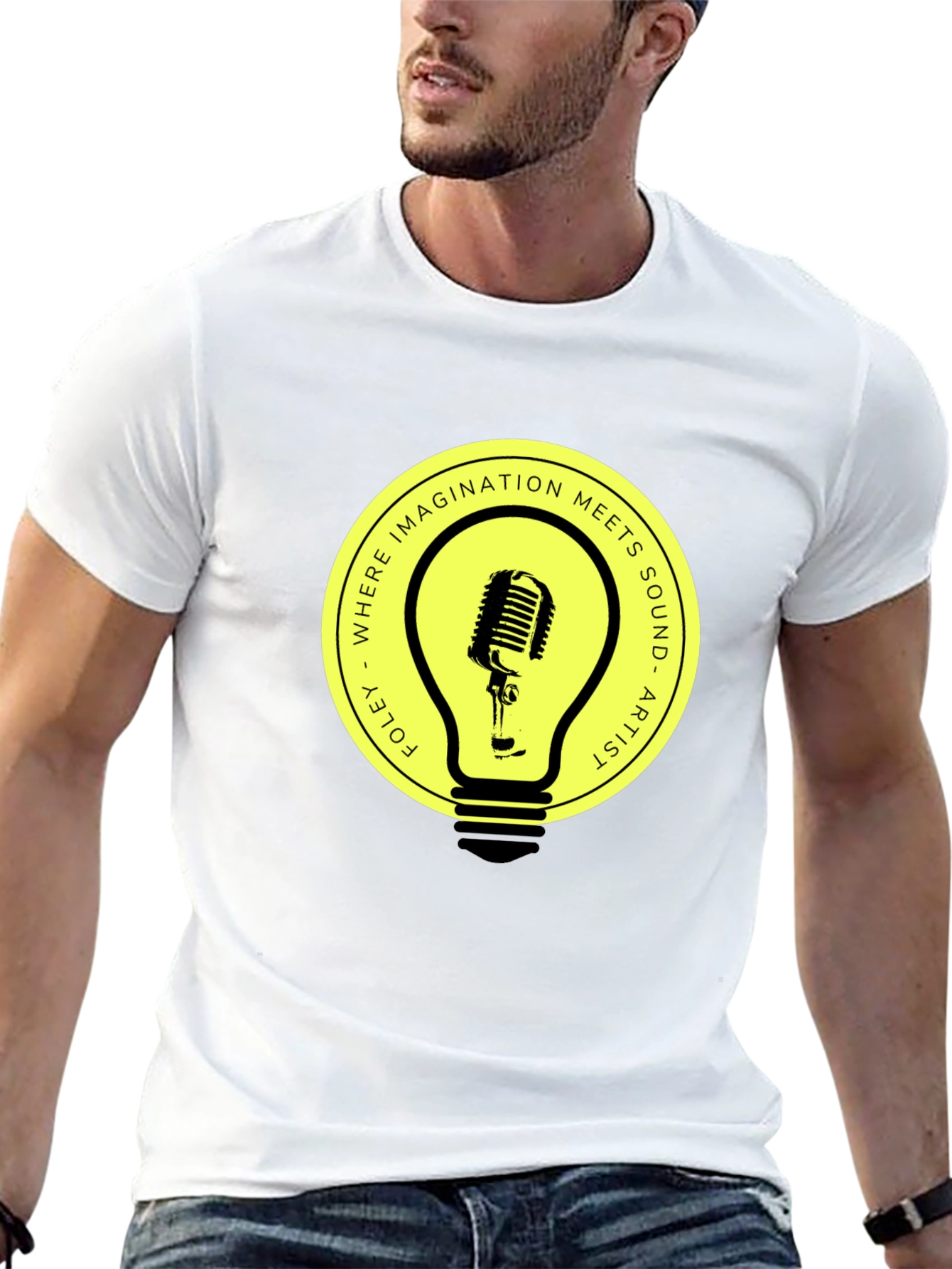 Foley Artist Microphone Lightbulb Graphic Tee