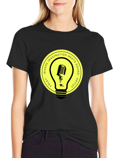 Foley Artist Microphone Lightbulb Graphic Tee