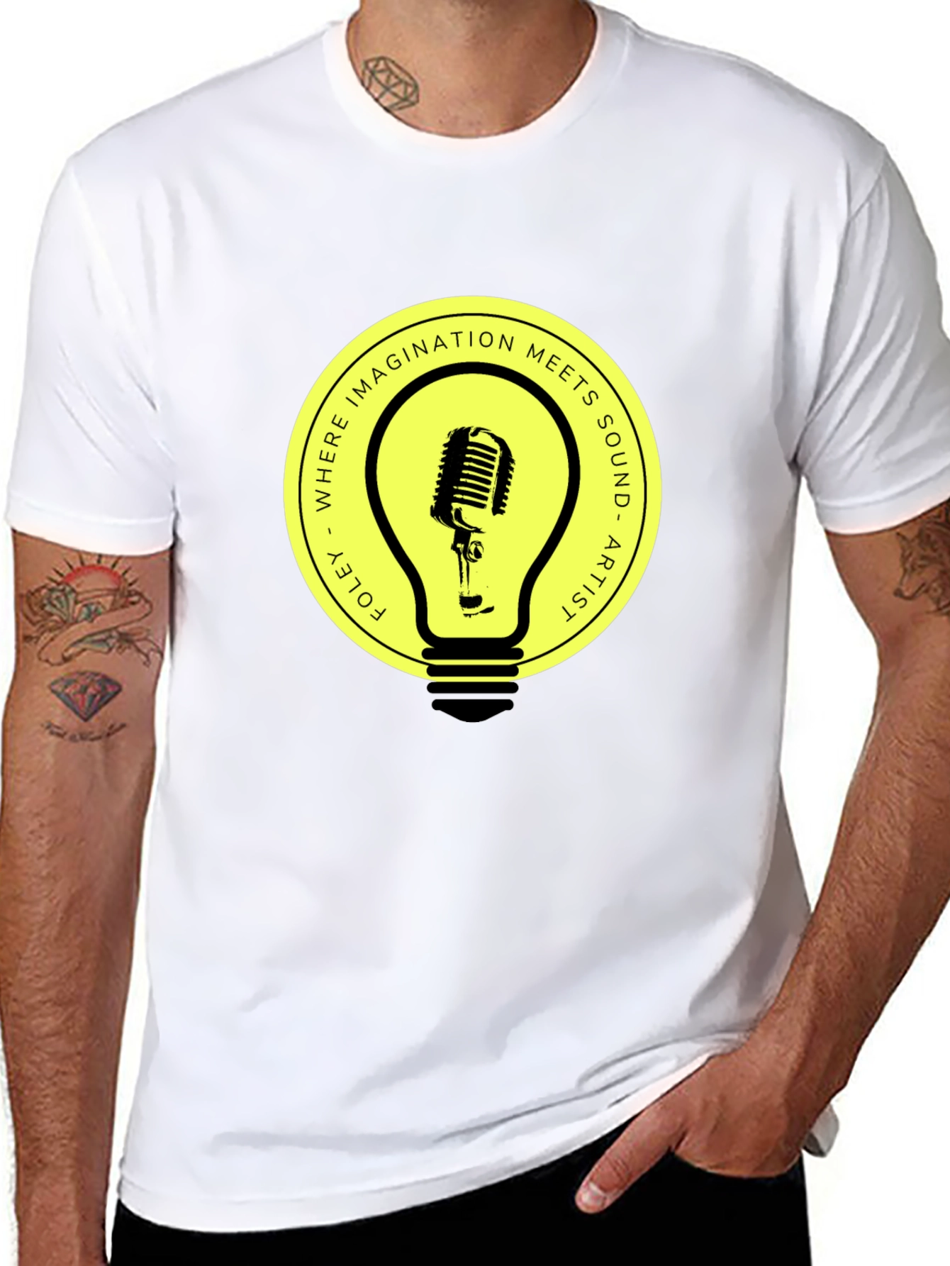 Foley Artist Microphone Lightbulb Graphic Tee