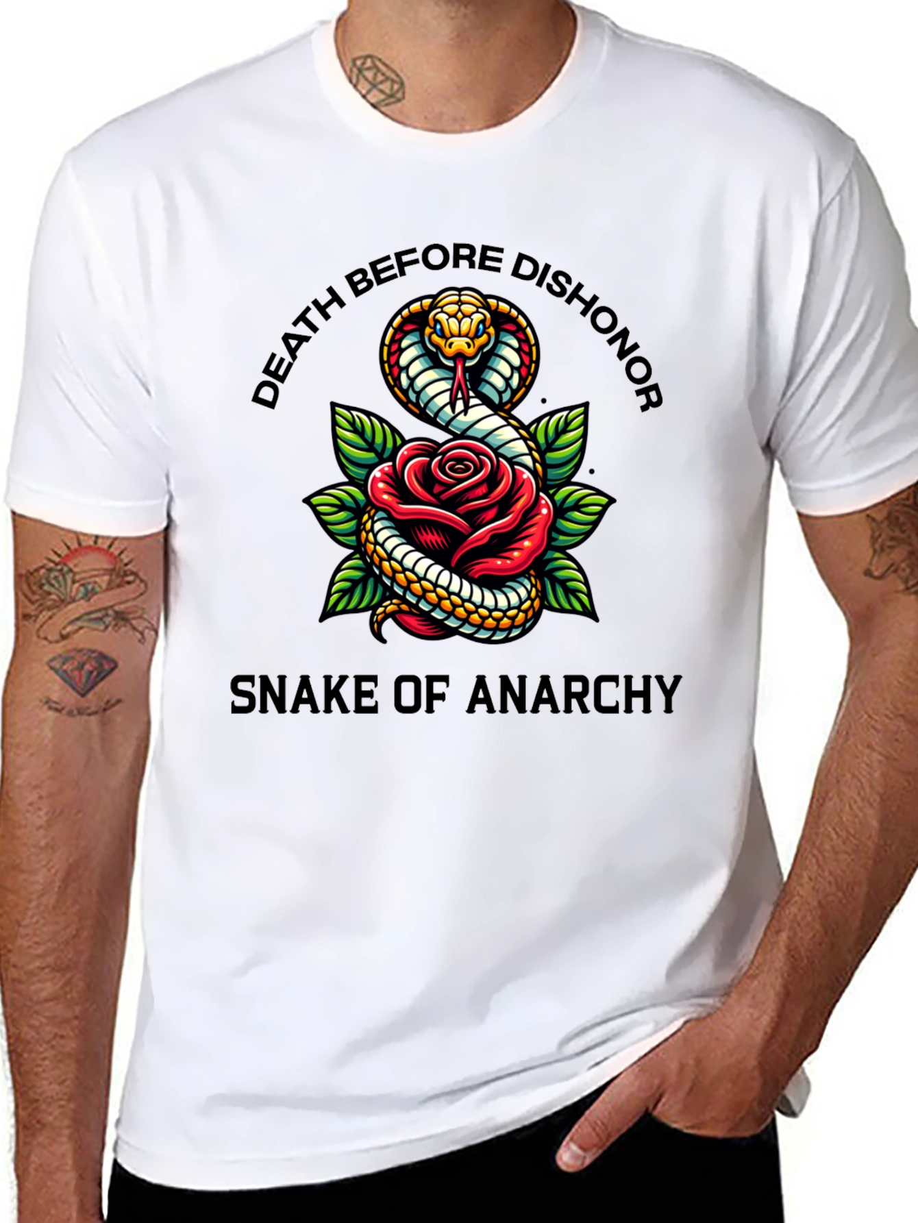 Death Before Dishonor Snake of Anarchy T-Shirt