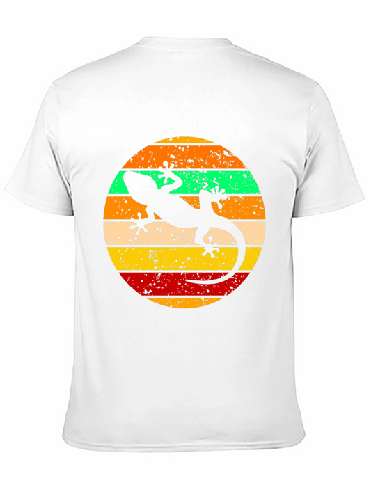 Retro Gecko Graphic T-Shirt - Cool Lizard Tee