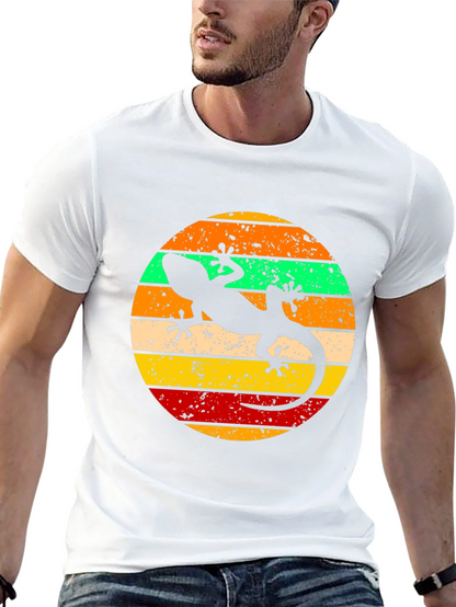 Retro Gecko Graphic T-Shirt - Cool Lizard Tee