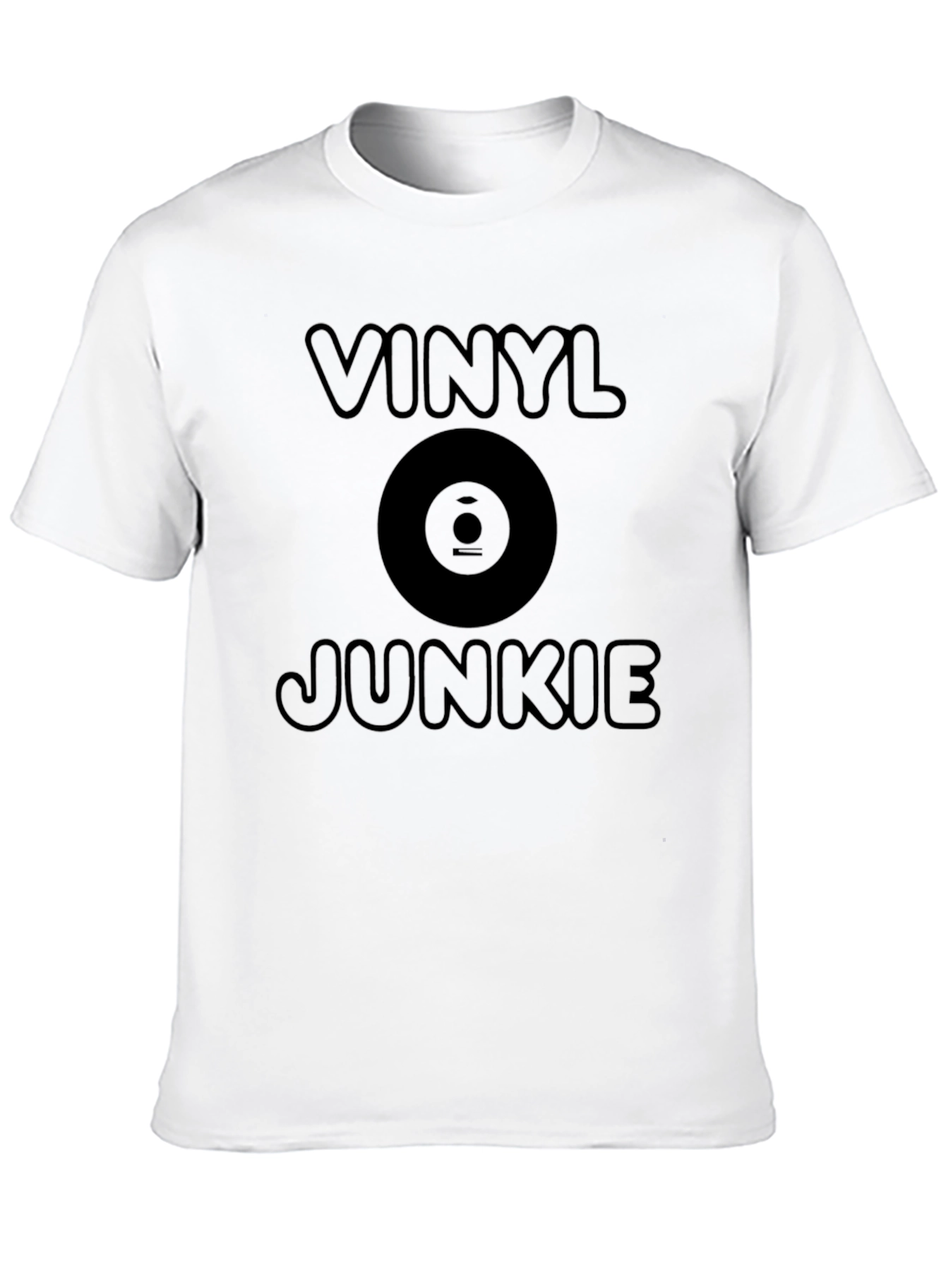 Vinyl Junkie T-Shirt - Black Graphic Tee
