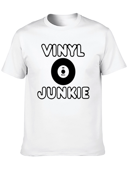 Vinyl Junkie T-Shirt - Black Graphic Tee