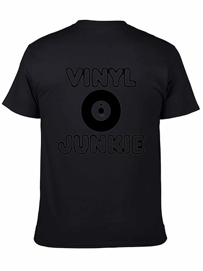 Vinyl Junkie T-Shirt - Black Graphic Tee
