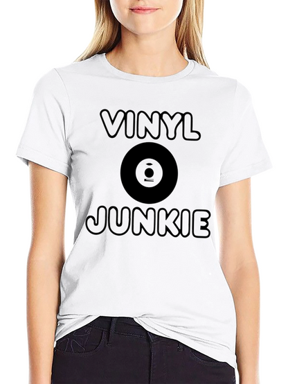 Vinyl Junkie T-Shirt - Black Graphic Tee