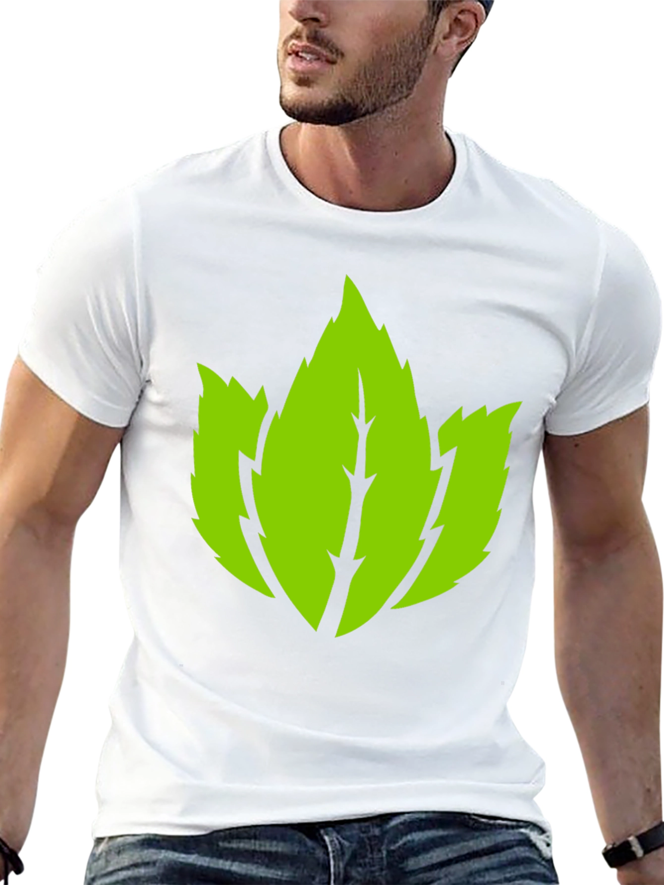 Leaf Graphic Black T-Shirt