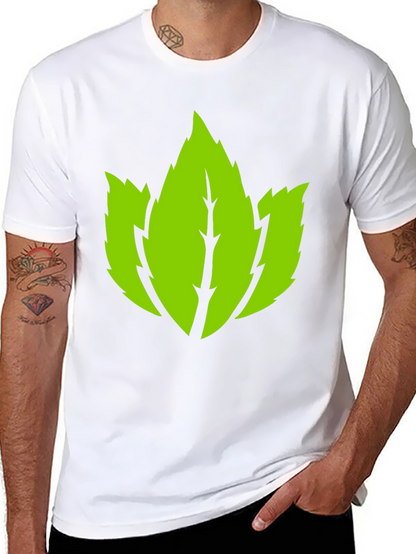Leaf Graphic Black T-Shirt