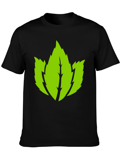 Leaf Graphic Black T-Shirt