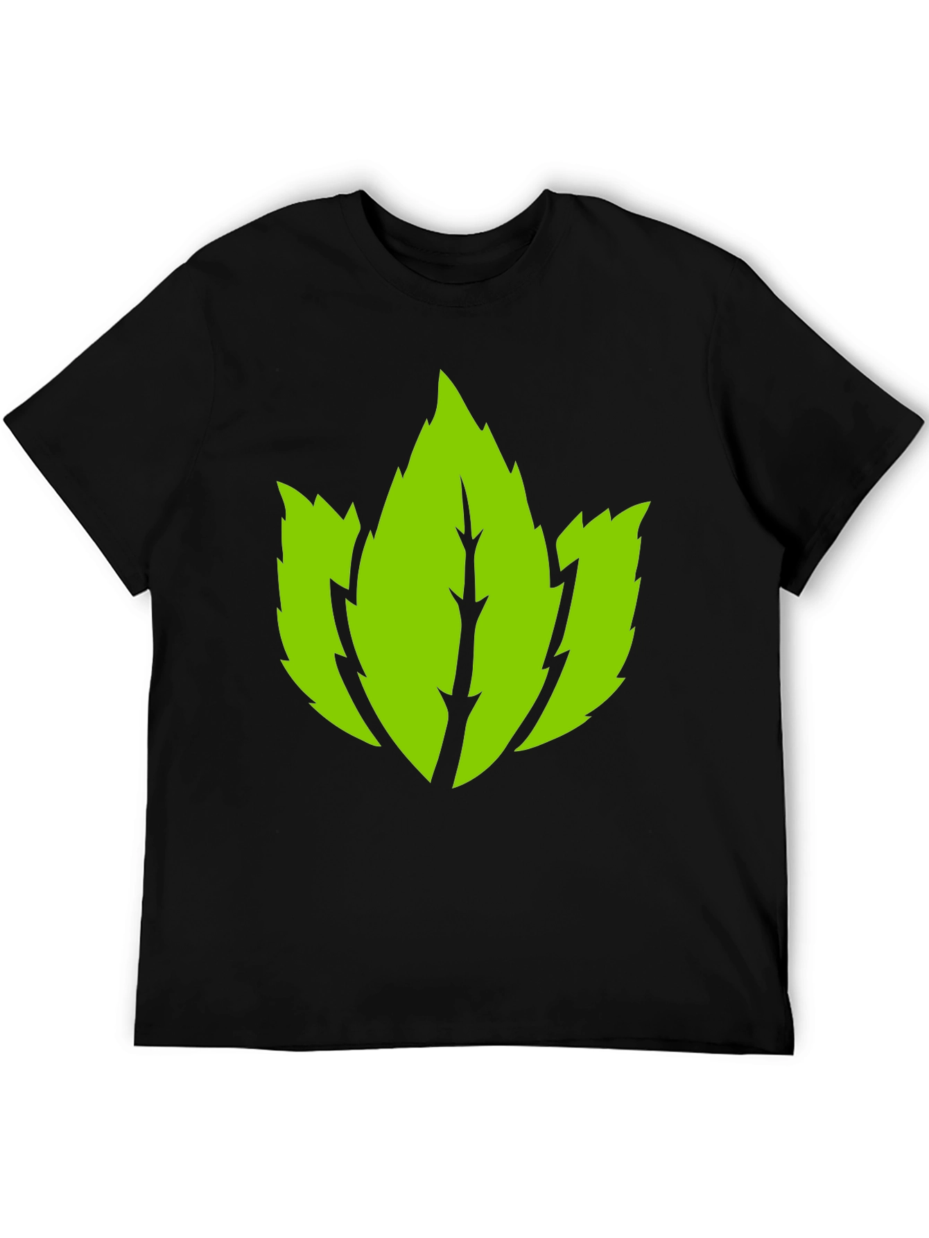 Leaf Graphic Black T-Shirt