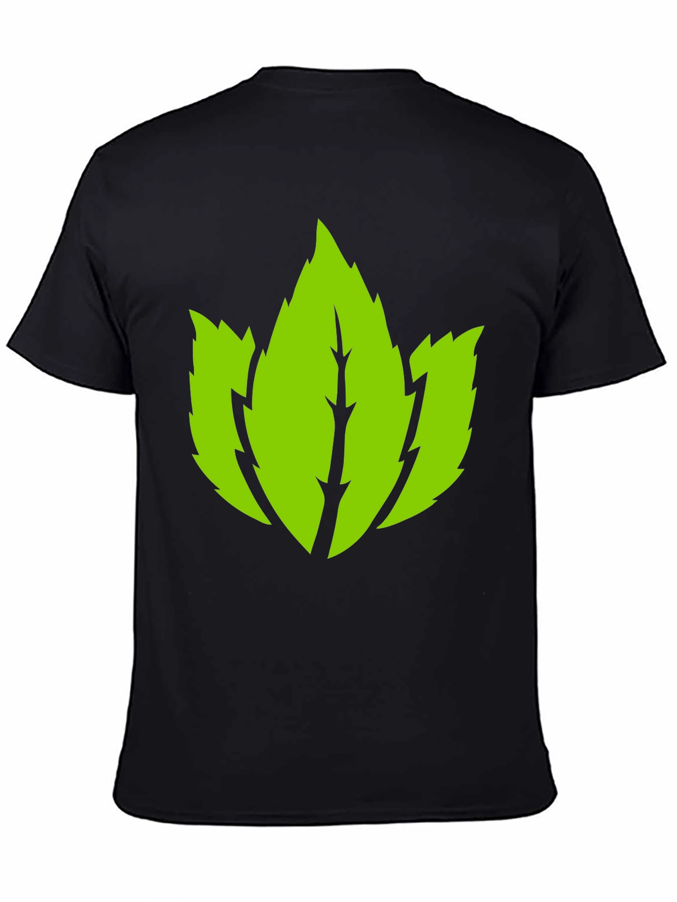 Leaf Graphic Black T-Shirt