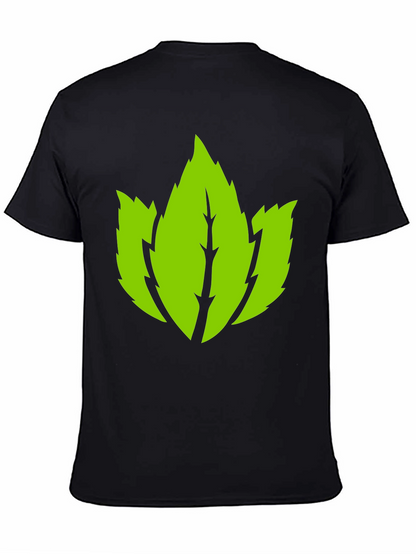 Leaf Graphic Black T-Shirt