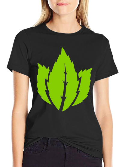 Leaf Graphic Black T-Shirt