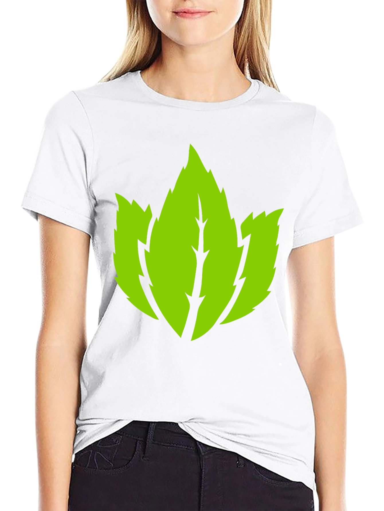 Leaf Graphic Black T-Shirt