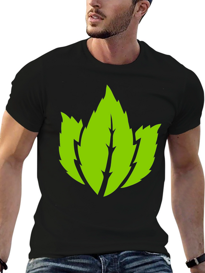 Leaf Graphic Black T-Shirt