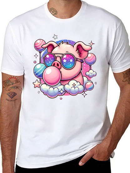Cool Pig Bubble Gum Graphic Tee - Black