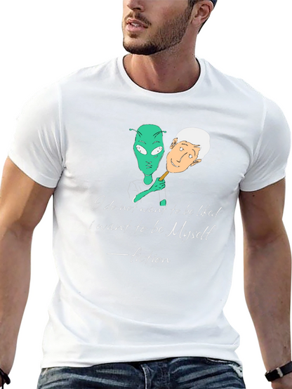 Alien Identity Black T-Shirt - Be Yourself Fiction Quote