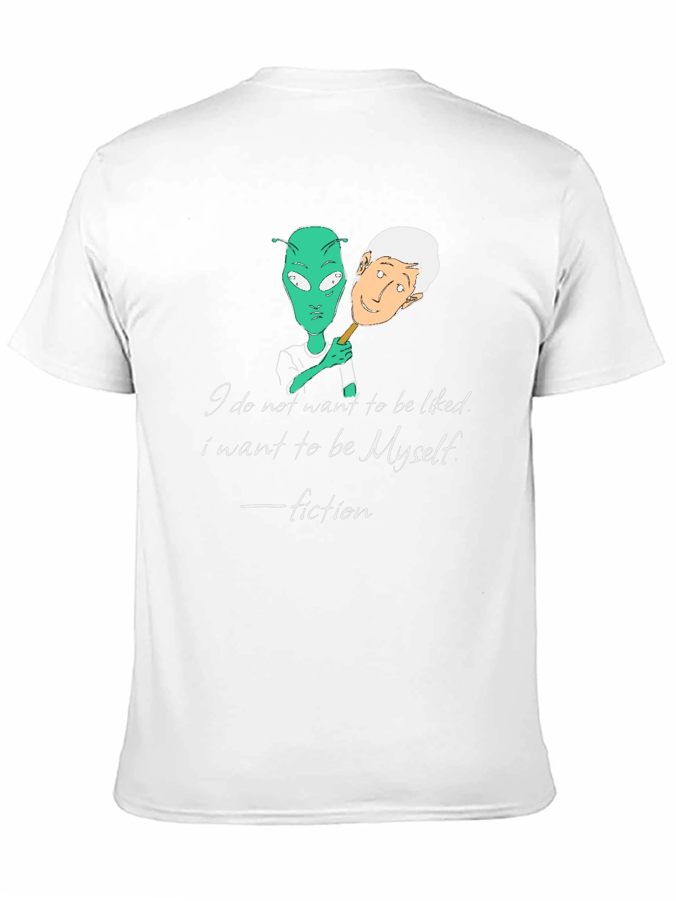 Alien Identity Black T-Shirt - Be Yourself Fiction Quote