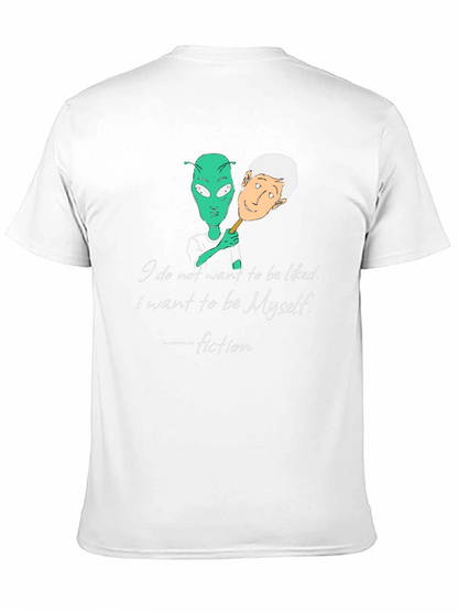 Alien Identity Black T-Shirt - Be Yourself Fiction Quote
