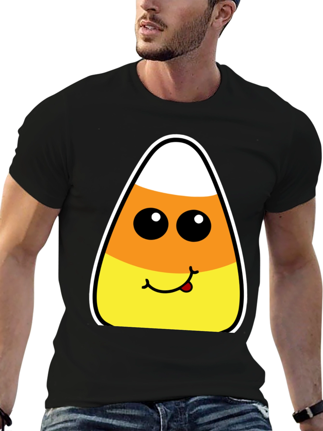 Candy Corn Face Halloween T-Shirt