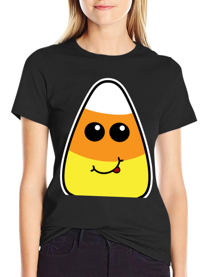 Candy Corn Face Halloween T-Shirt