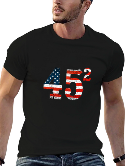 45 Squared American Flag Graphic Tee