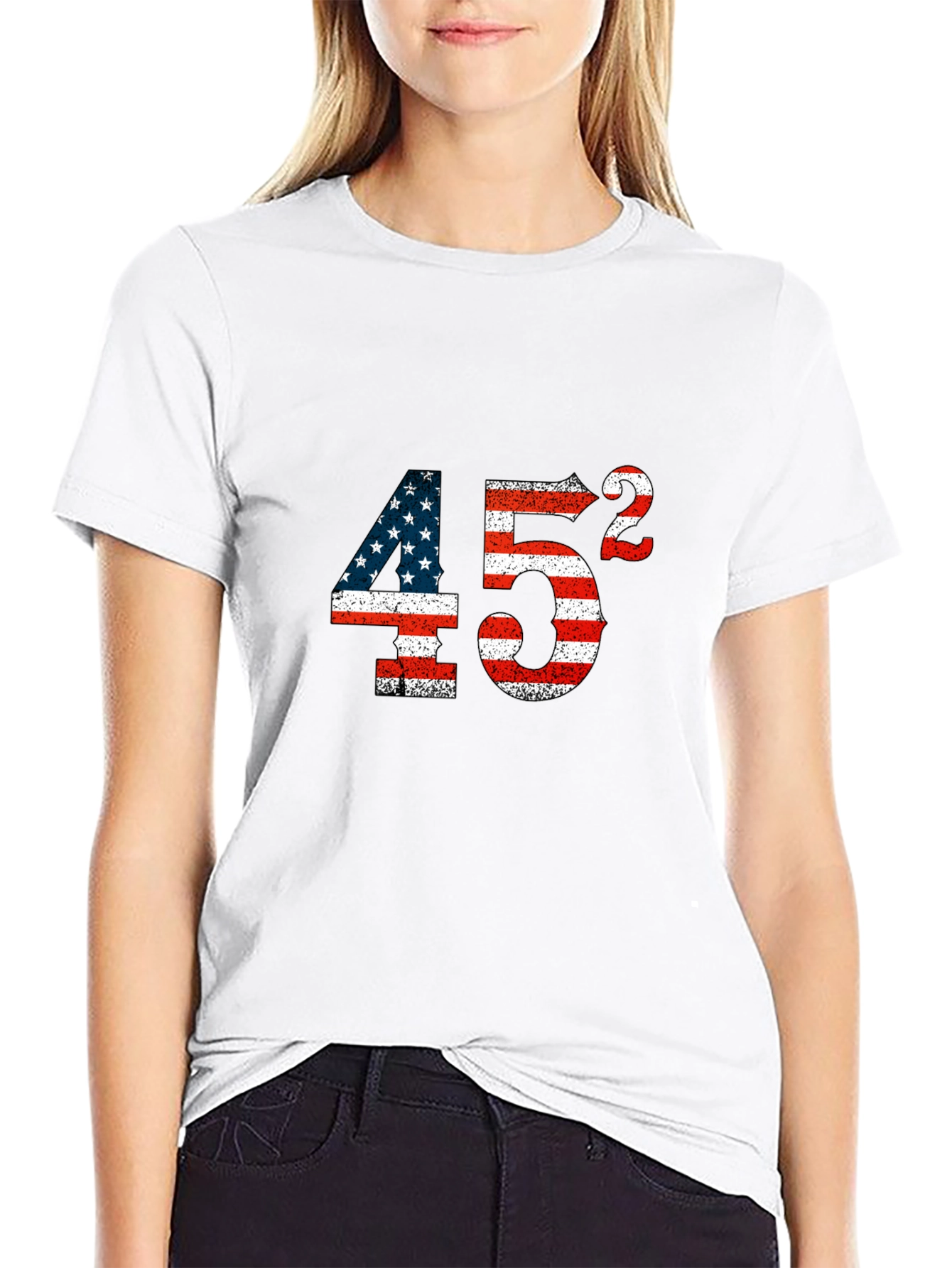 45 Squared American Flag Graphic Tee