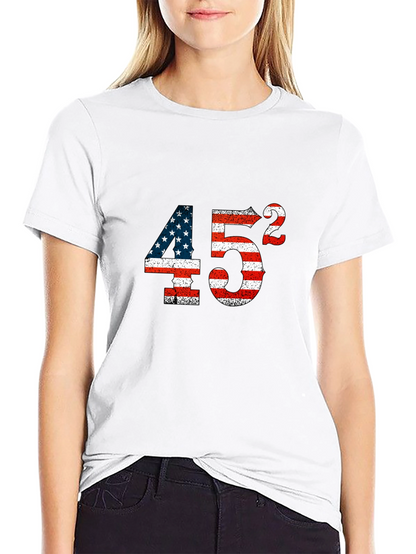 45 Squared American Flag Graphic Tee