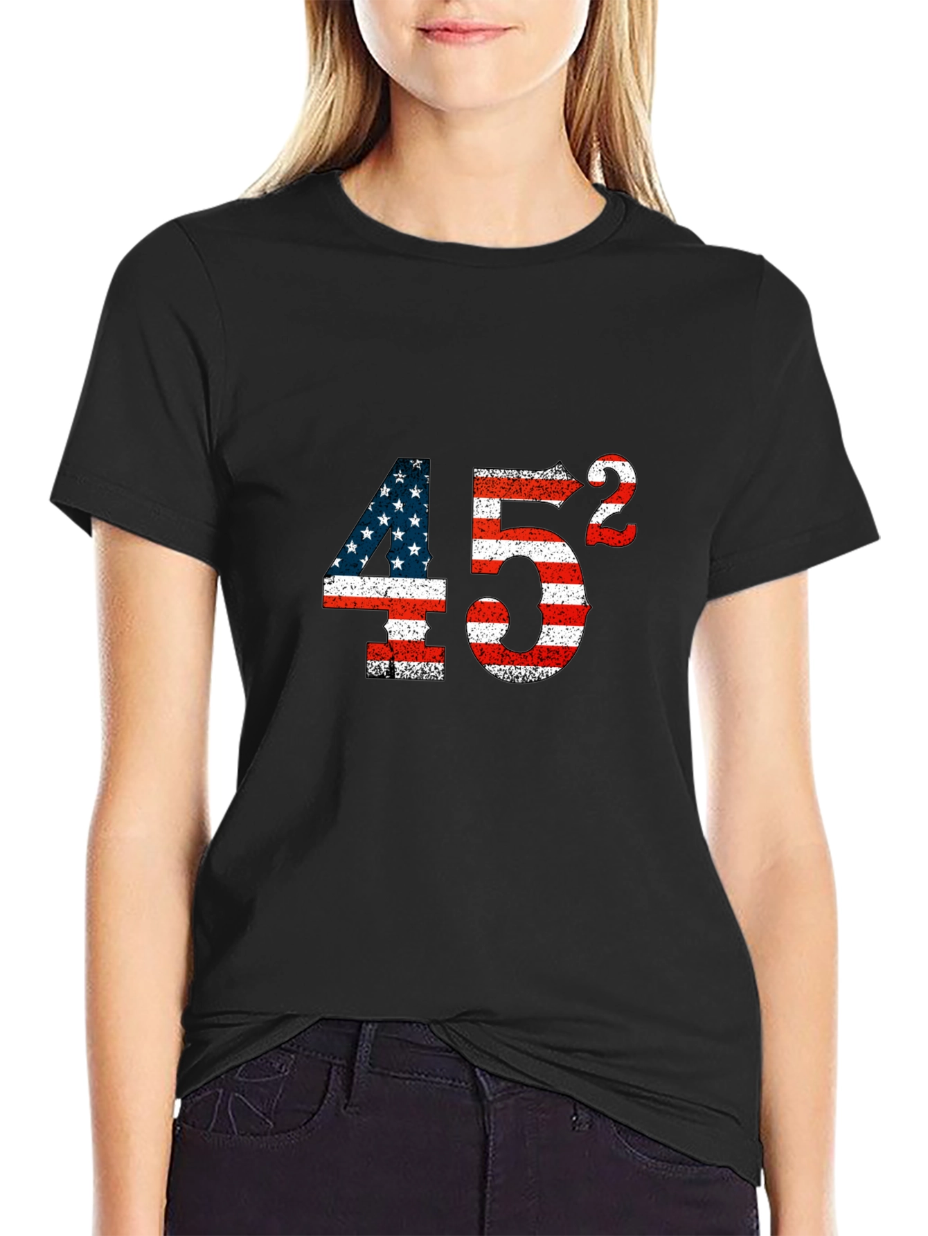 45 Squared American Flag Graphic Tee