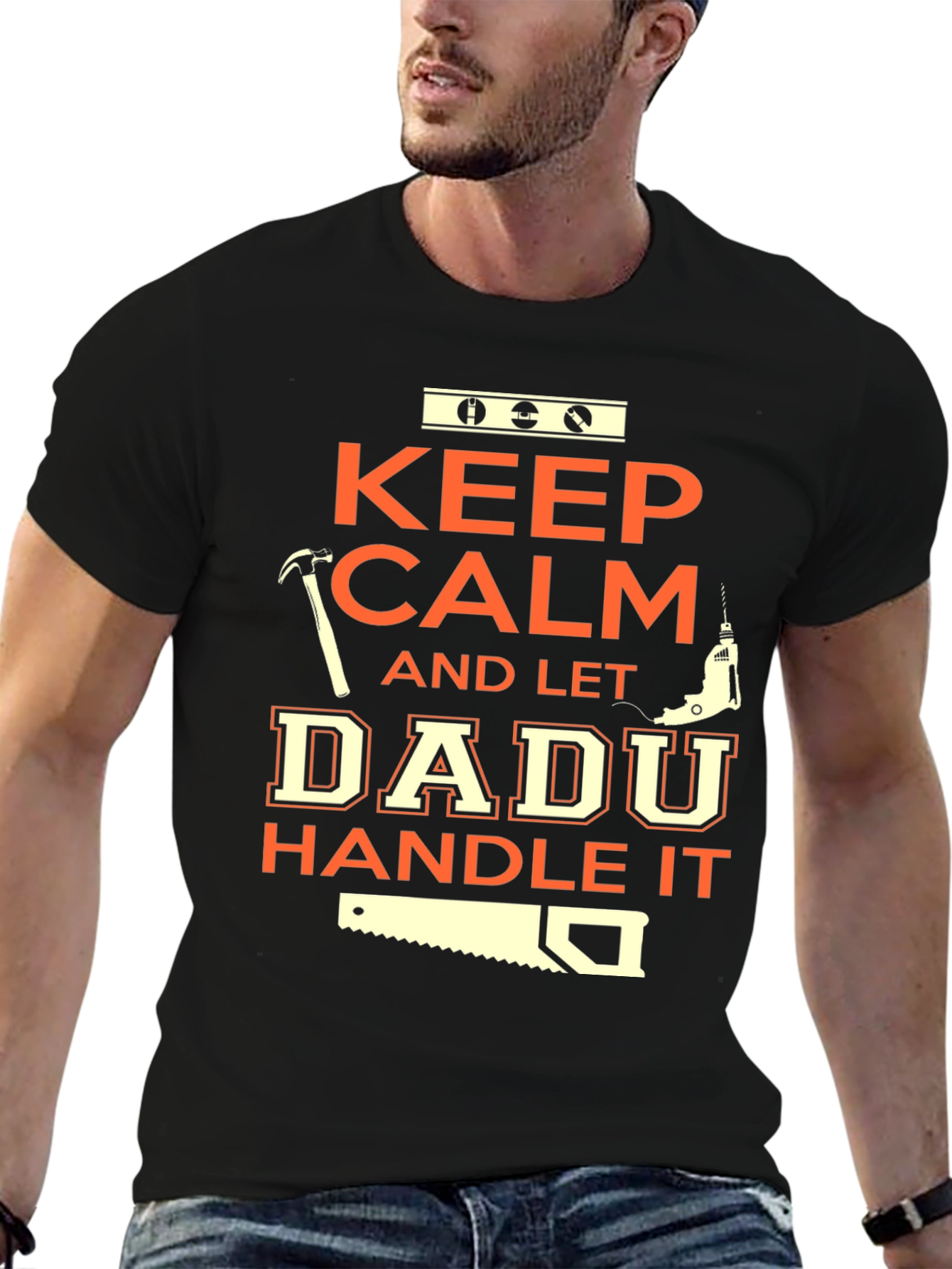 Keep Calm Dadu Handle It Black T-Shirt