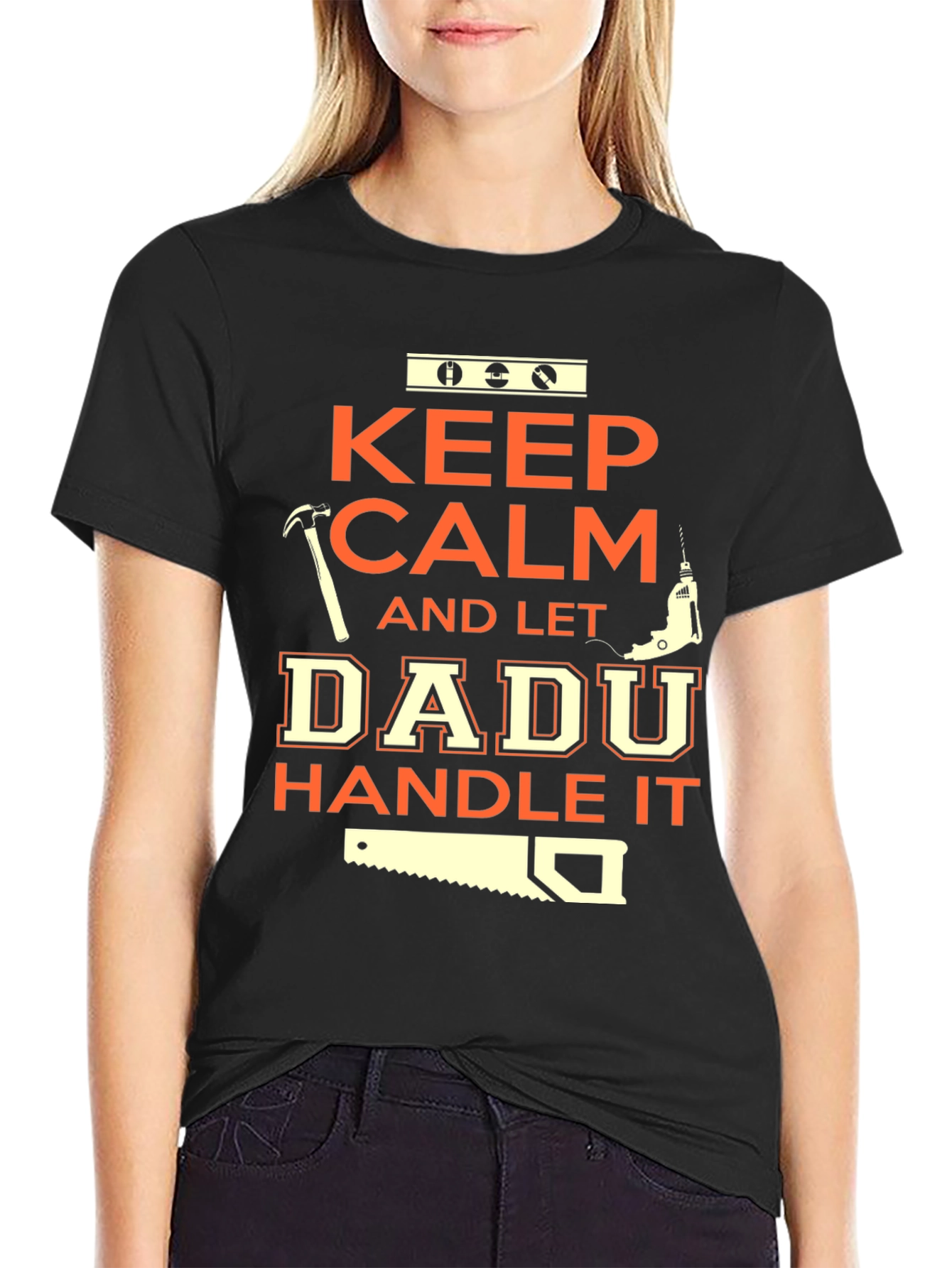 Keep Calm Dadu Handle It Black T-Shirt