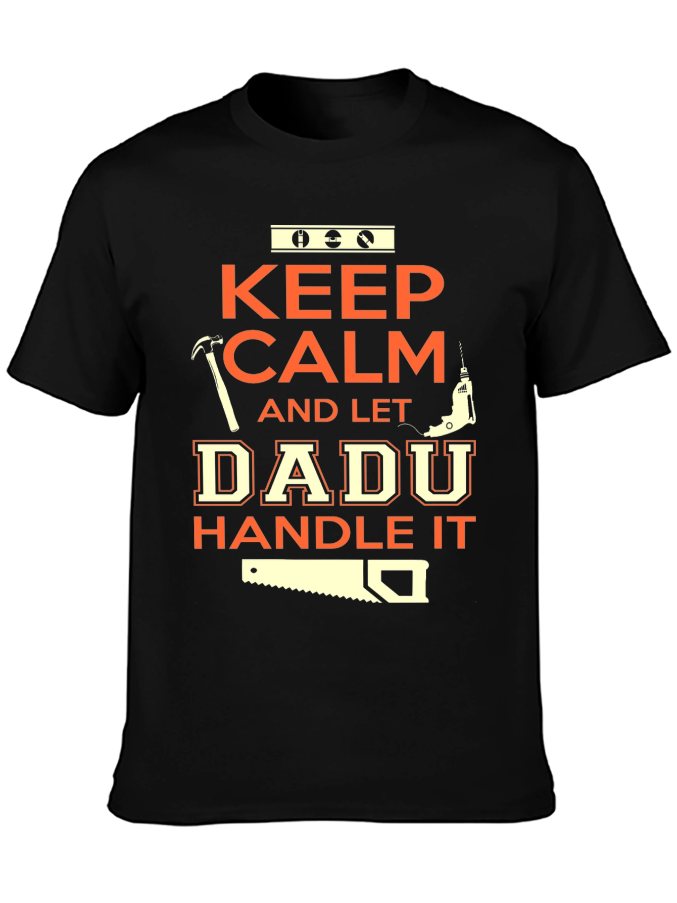 Keep Calm Dadu Handle It Black T-Shirt