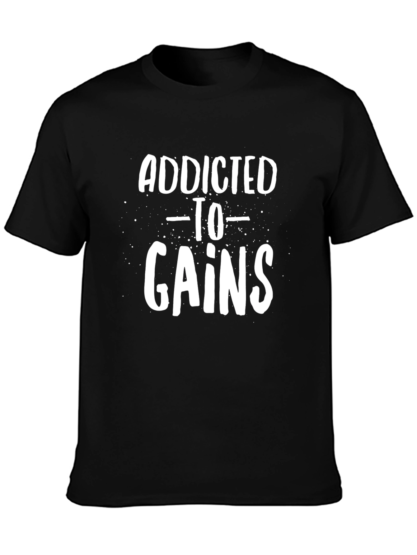 Addicted To Gains Black Graphic Tee