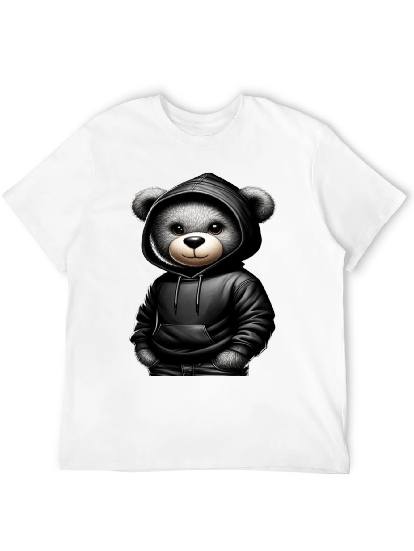 Teddy Bear in Hoodie Graphic Tee