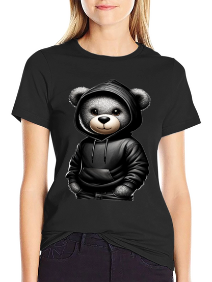 Teddy Bear in Hoodie Graphic Tee