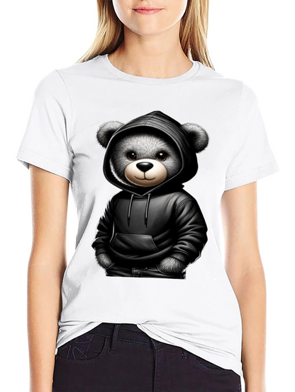 Teddy Bear in Hoodie Graphic Tee