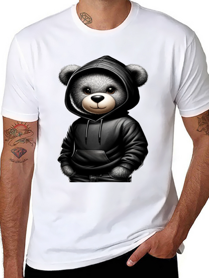 Teddy Bear in Hoodie Graphic Tee