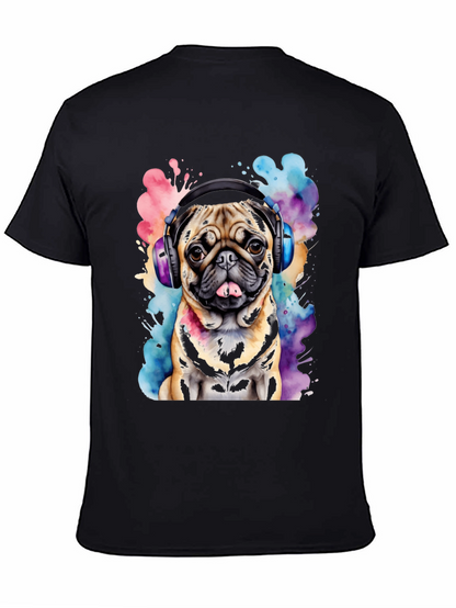 Pug DJ Graphic Tee - Funky Dog Lovers Shirt