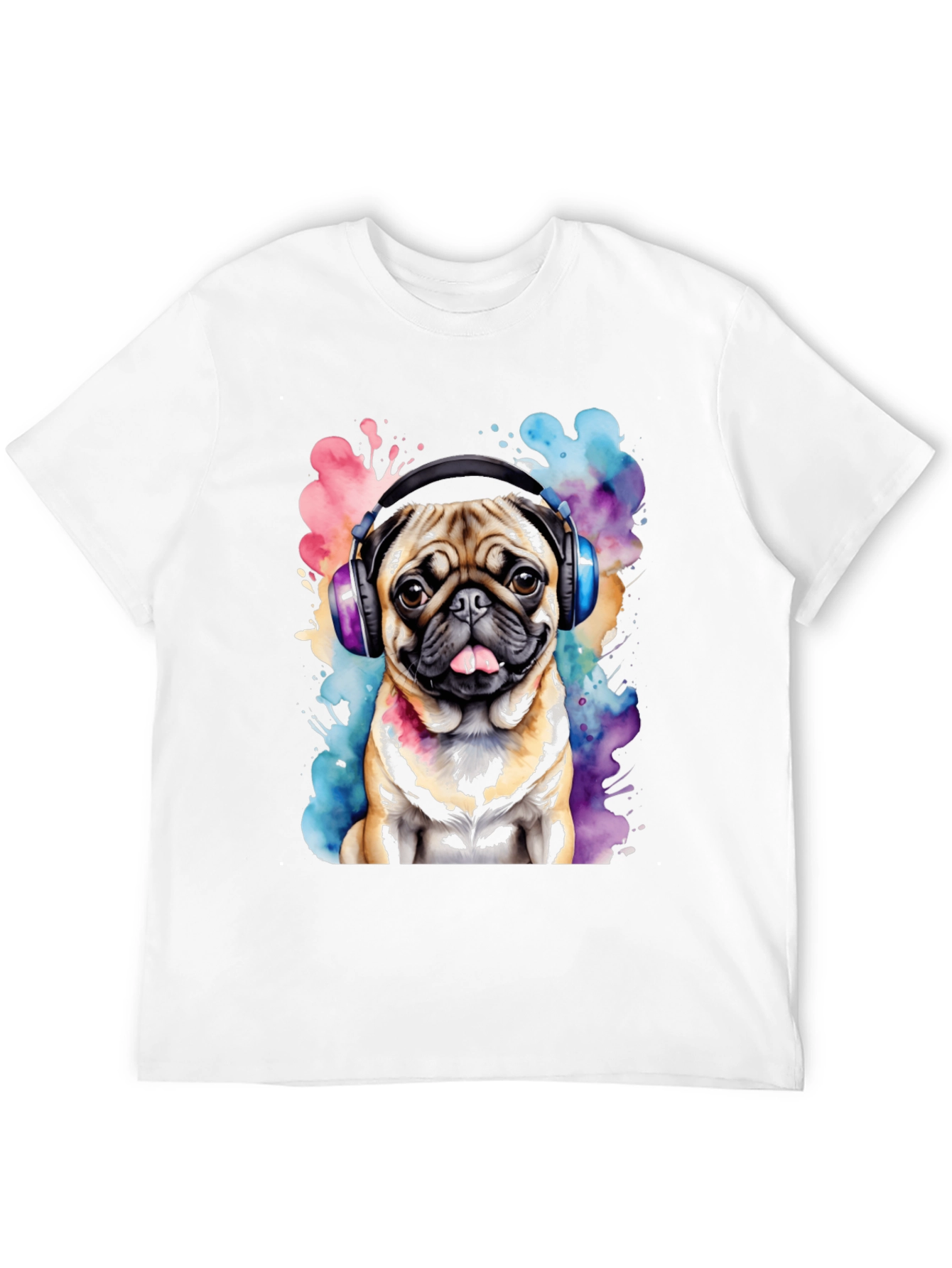 Pug DJ Graphic Tee - Funky Dog Lovers Shirt