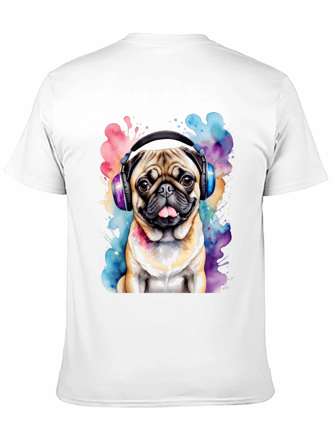 Pug DJ Graphic Tee - Funky Dog Lovers Shirt