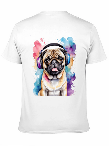 Pug DJ Graphic Tee - Funky Dog Lovers Shirt
