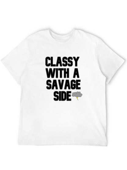 Classy With a Savage Side Black T-Shirt