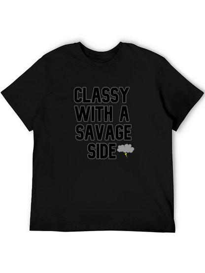 Classy With a Savage Side Black T-Shirt