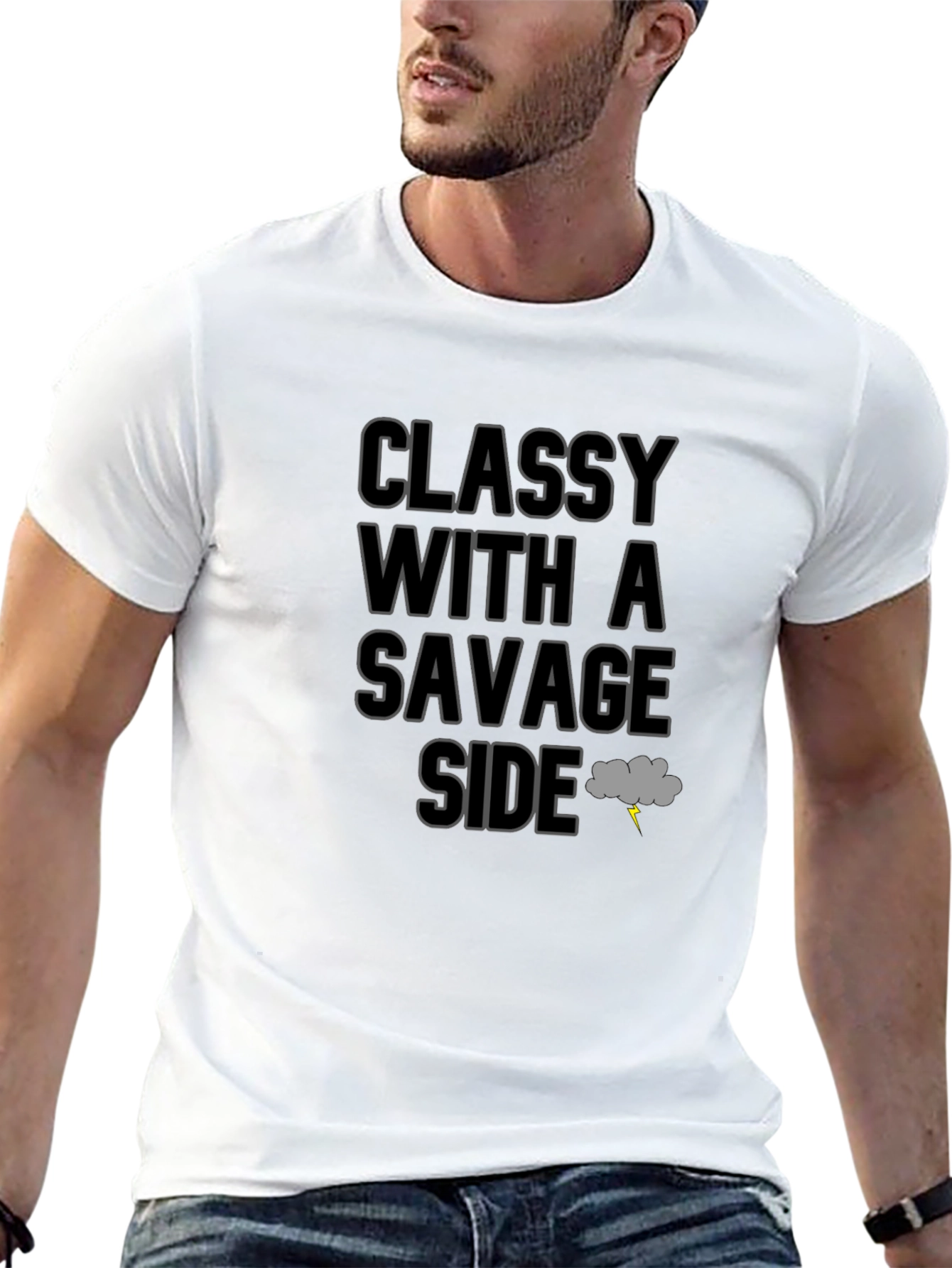 Classy With a Savage Side Black T-Shirt