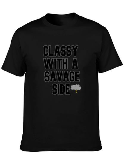 Classy With a Savage Side Black T-Shirt