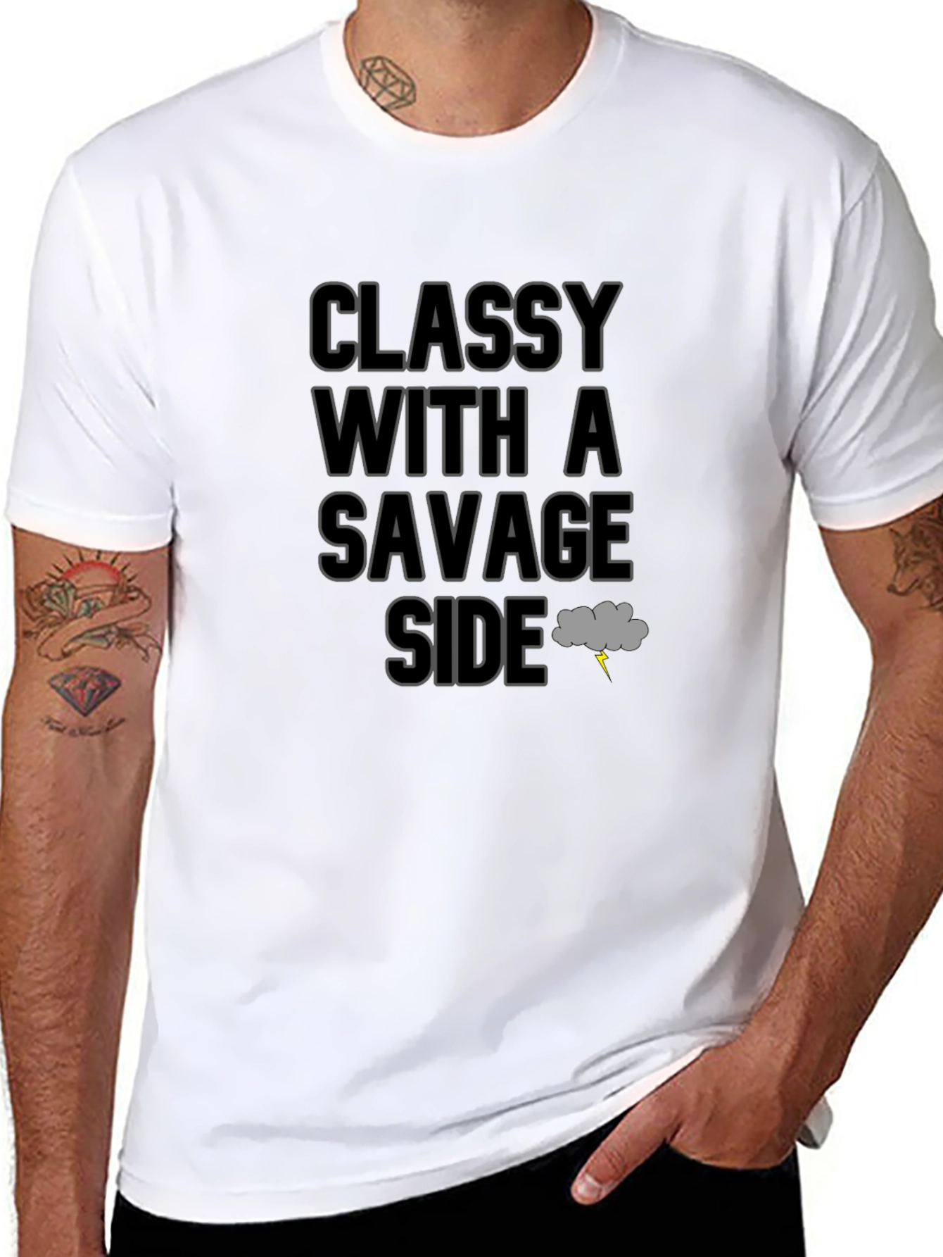 Classy With a Savage Side Black T-Shirt