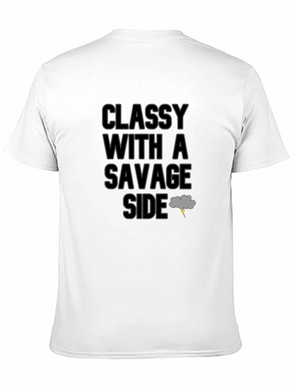 Classy With a Savage Side Black T-Shirt